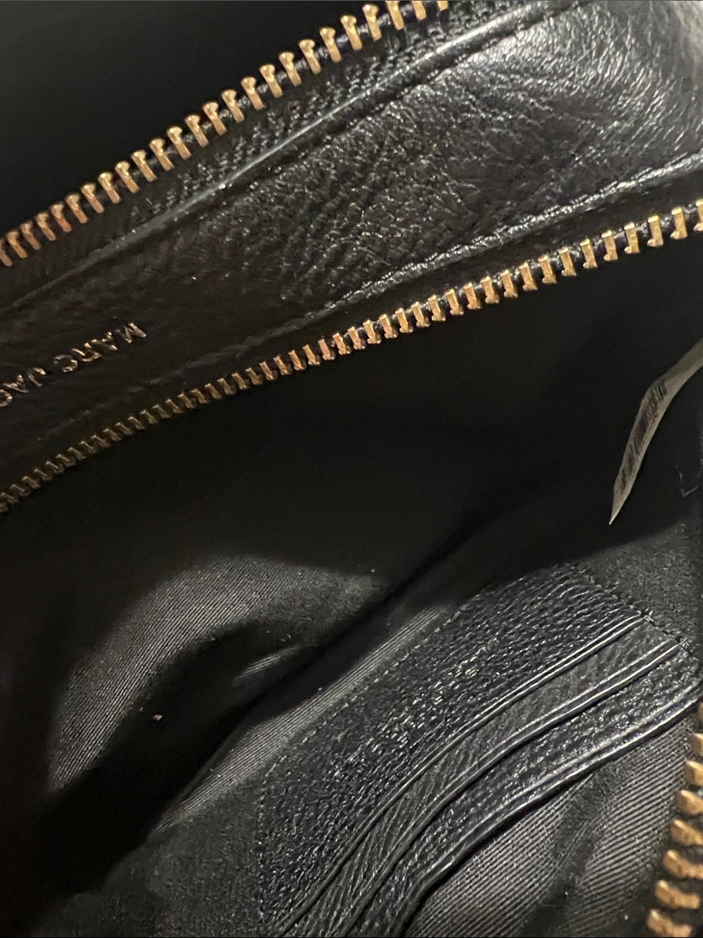 Marc Jacobs Black Leather Crossbody with Gold Double J Hardware Soft Pebble - Picture 5 of 8
